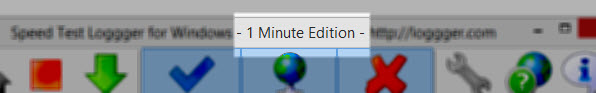 1-Minute Edition of Speed Test Logger for Windows